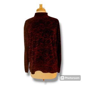 Vintage Purple Mock Turtleneck Sweater/Top/Pullover. Medium/Large